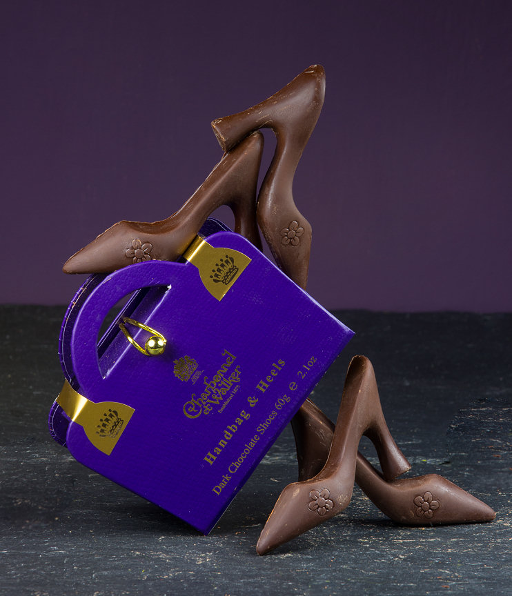 High heel chocolate shoe and chocolate purse - Vera Collection | Azra  Chocolates
