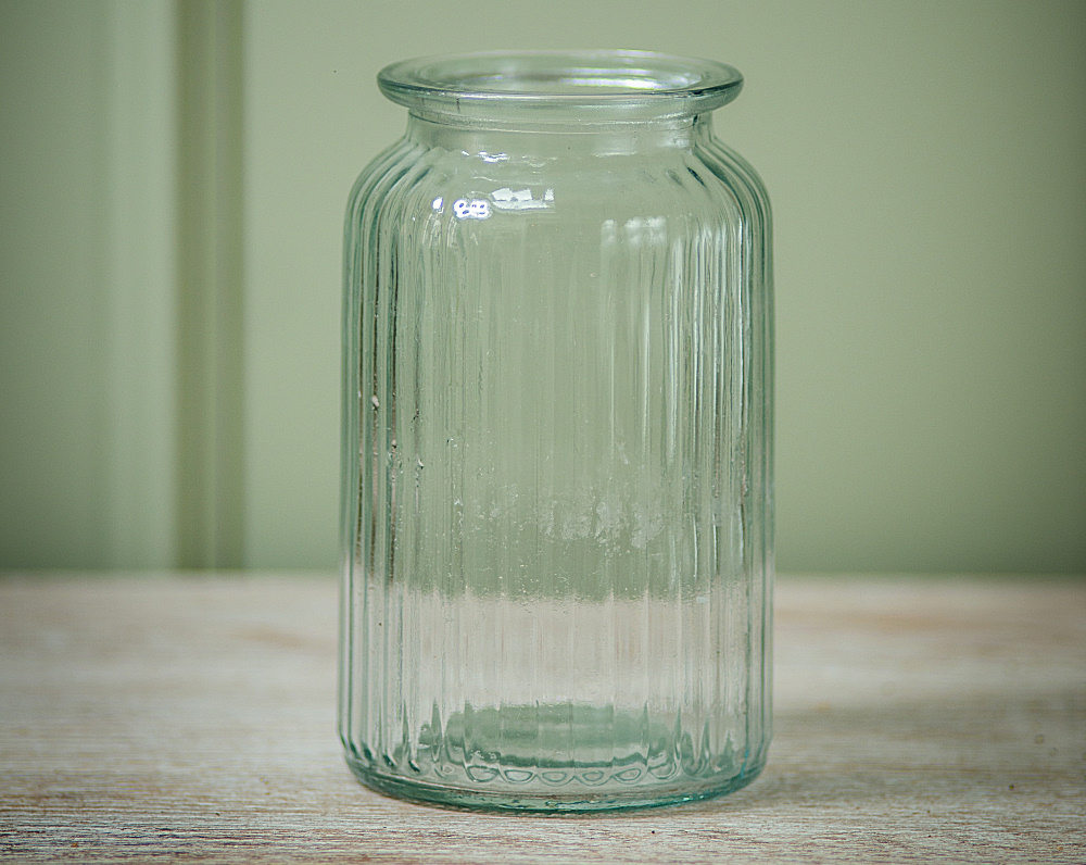 Tall Ribbed Vase