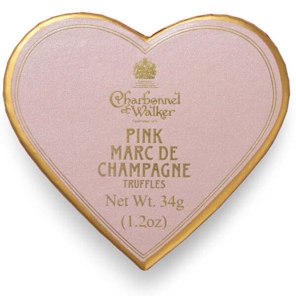 Pink Marc de Champagne Chocolate Truffles – Pink Mini Heart