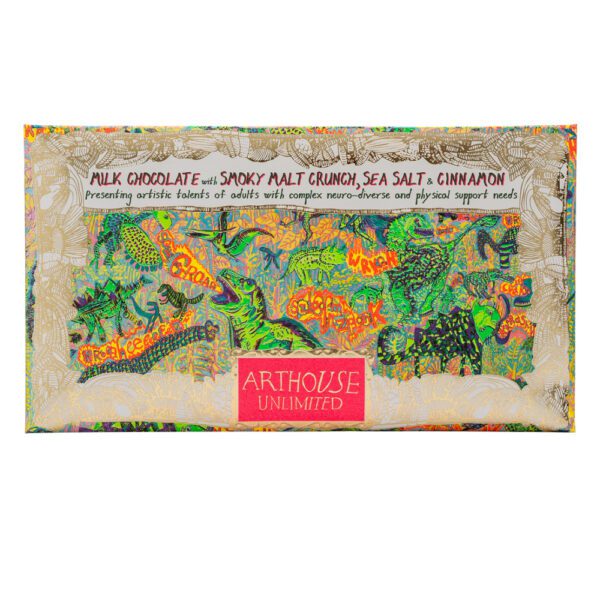 Arthouse Milk Chocolate with Smoky Malt Crunch, Sea Salt & Cinnamon