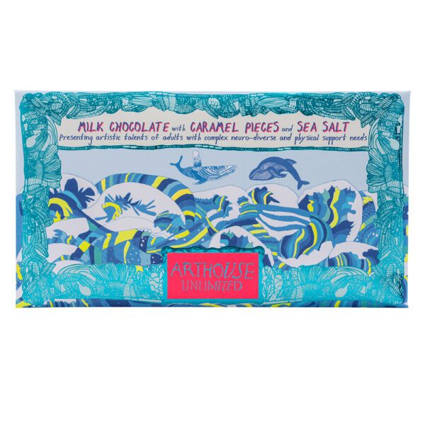 Arthouse Chocolate, Swim with Whales Milk Chocolate with Caramel and Sea Salt