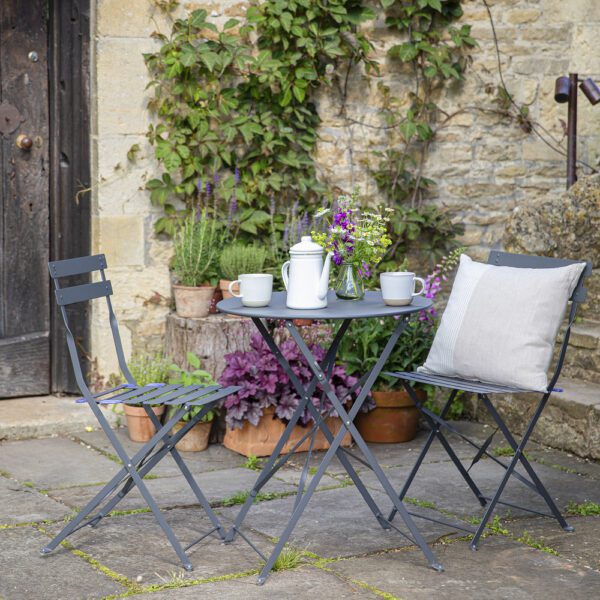 Rive Droite Bistro Set Small - Carbon - Powder Coated Steel