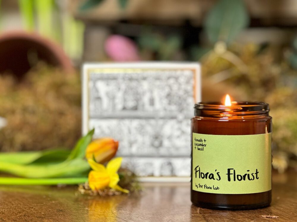 Flora’s Florist, Coconut & Rapeseed Wax Candle. Tomato, Cucumber & Basil - Image 4