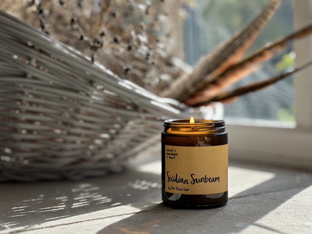 Sicilian Sunbeam Coconut & Rapeseed Wax Candle. Neroli, Mandarin & Basil - Image 4